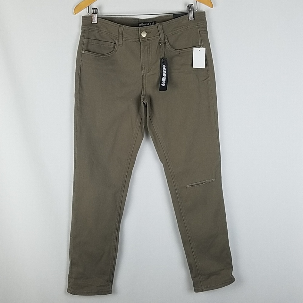 dollhouse jeans juniors 11 Charley olive green